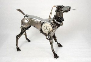 Собака из металлолома